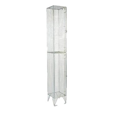 2 Compartment Wire Mesh Locker | LOC002M