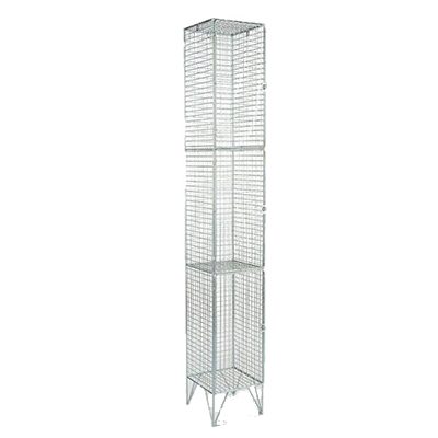 3 Compartment Wire Mesh Locker | LOC003M