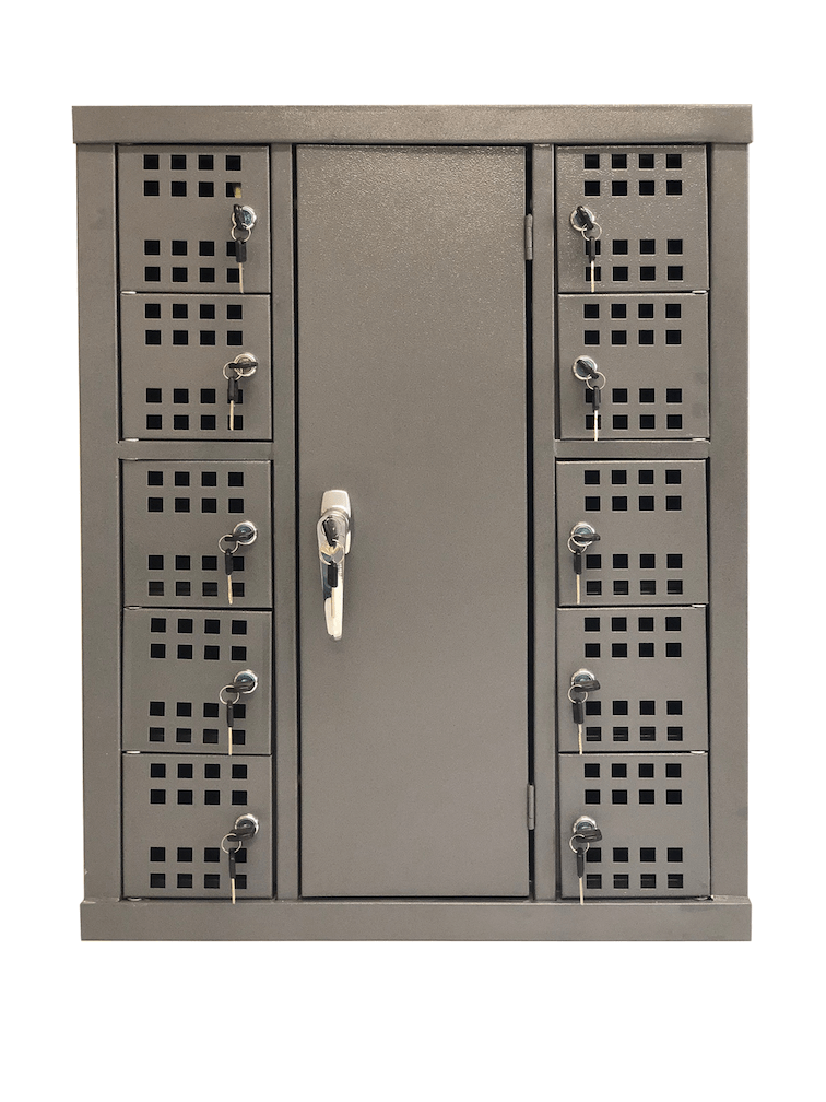 10 Compartment Charging Cell Phone Locker