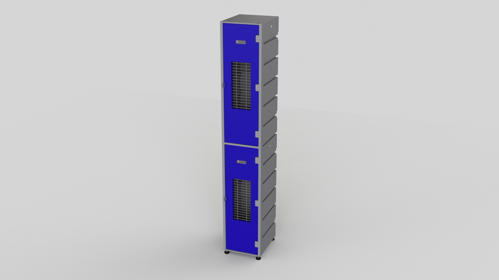 2 Tier Plastic Locker | Flat Top Mesh